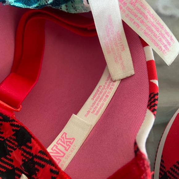 VS PINK PUSH UP LOGO LACE BRAS 34DD - Picture 4 of 4